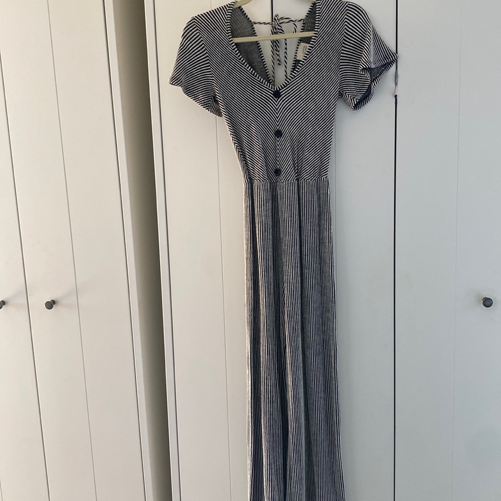 Long striped romper